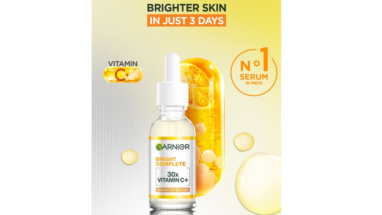 GarnierVitamin C + Face Serum for Skin Brightening with 2% Niacinamide & 0.5% BHA - 30ml