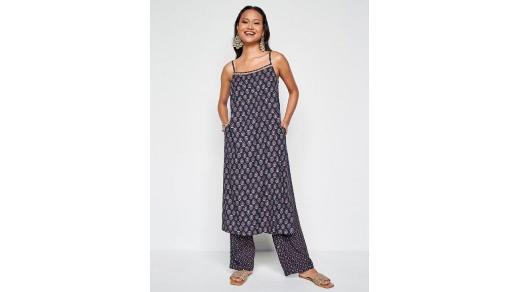 Global Desi Ethnic Motifs Printed Kurta with Palazzos