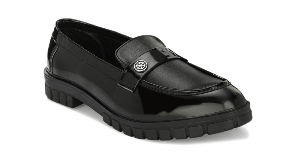 HERE&NOW Men Black Formal Penny Loafers