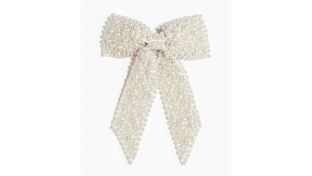 H&M Embellished Satin Bow Hair Clip