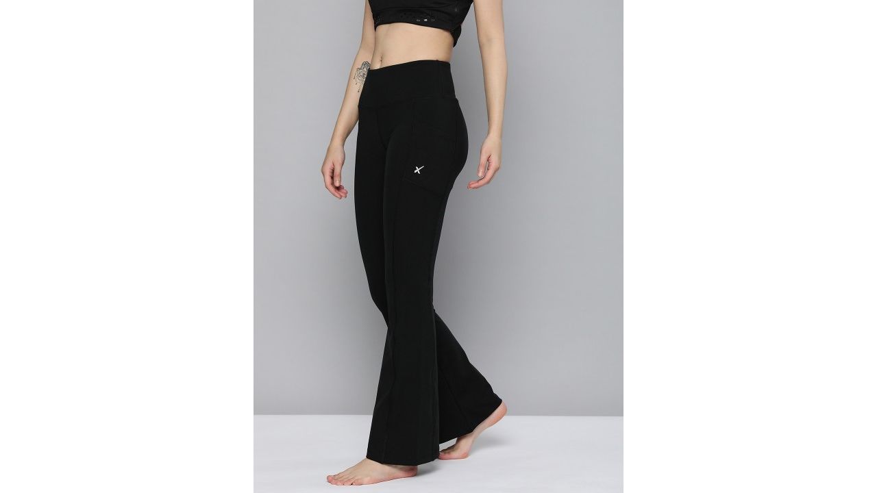 HRX by Hrithik Roshan Women Printed Rapid-Dry Flared Yoga Tights