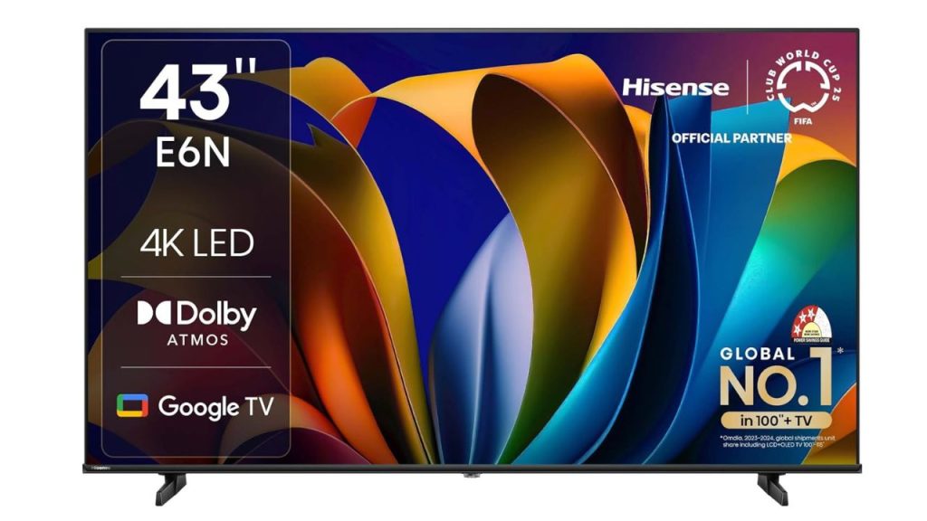 Hisense 108 cm (43 inches) E6N Series 4K Ultra HD Smart LED Google TV