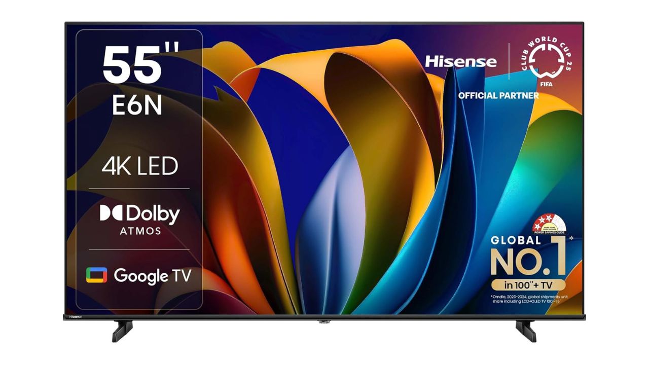 Hisense 139 cm (55 inches) E6N Series 4K Ultra HD Smart LED Google TV