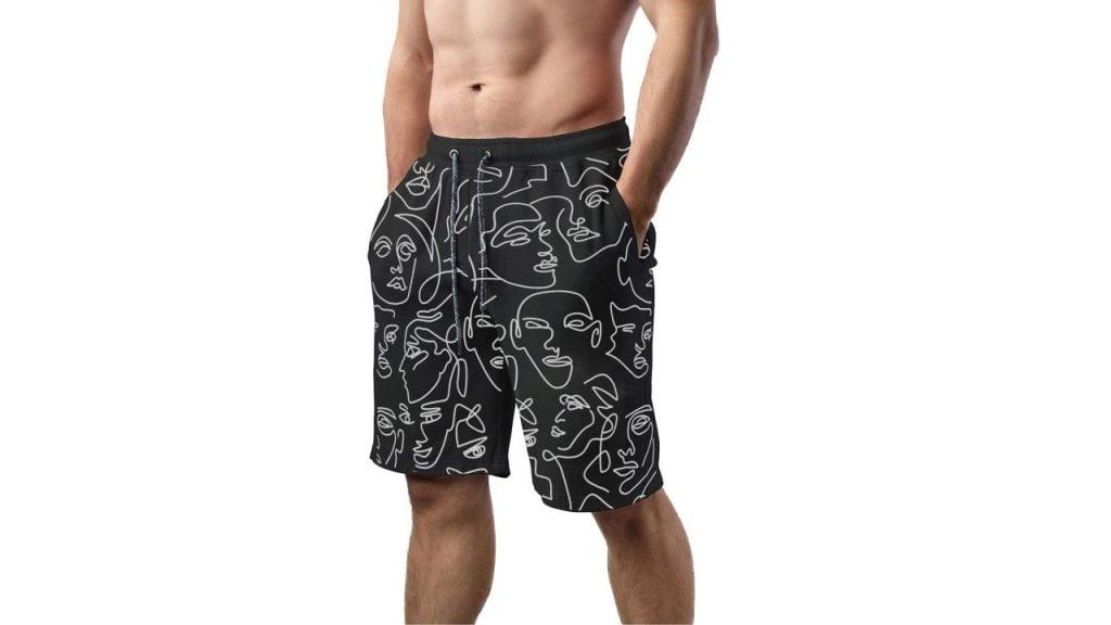Hotfits Men Pack of 2 Graphic & Solid Mid-Rise Regular Fit Shorts
