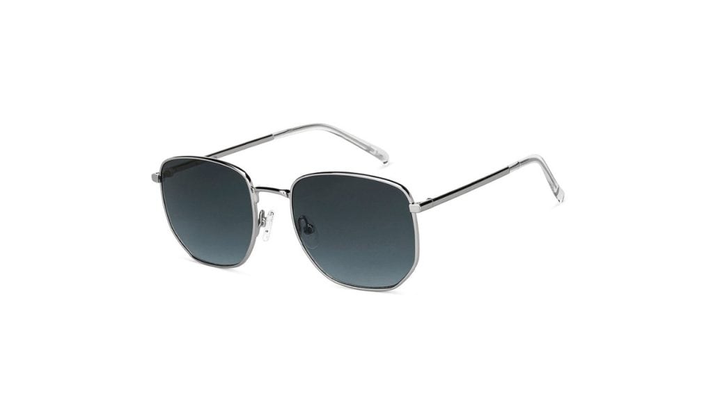 John JacobsUnisex Grey & Silver-Toned Square Sunglasses