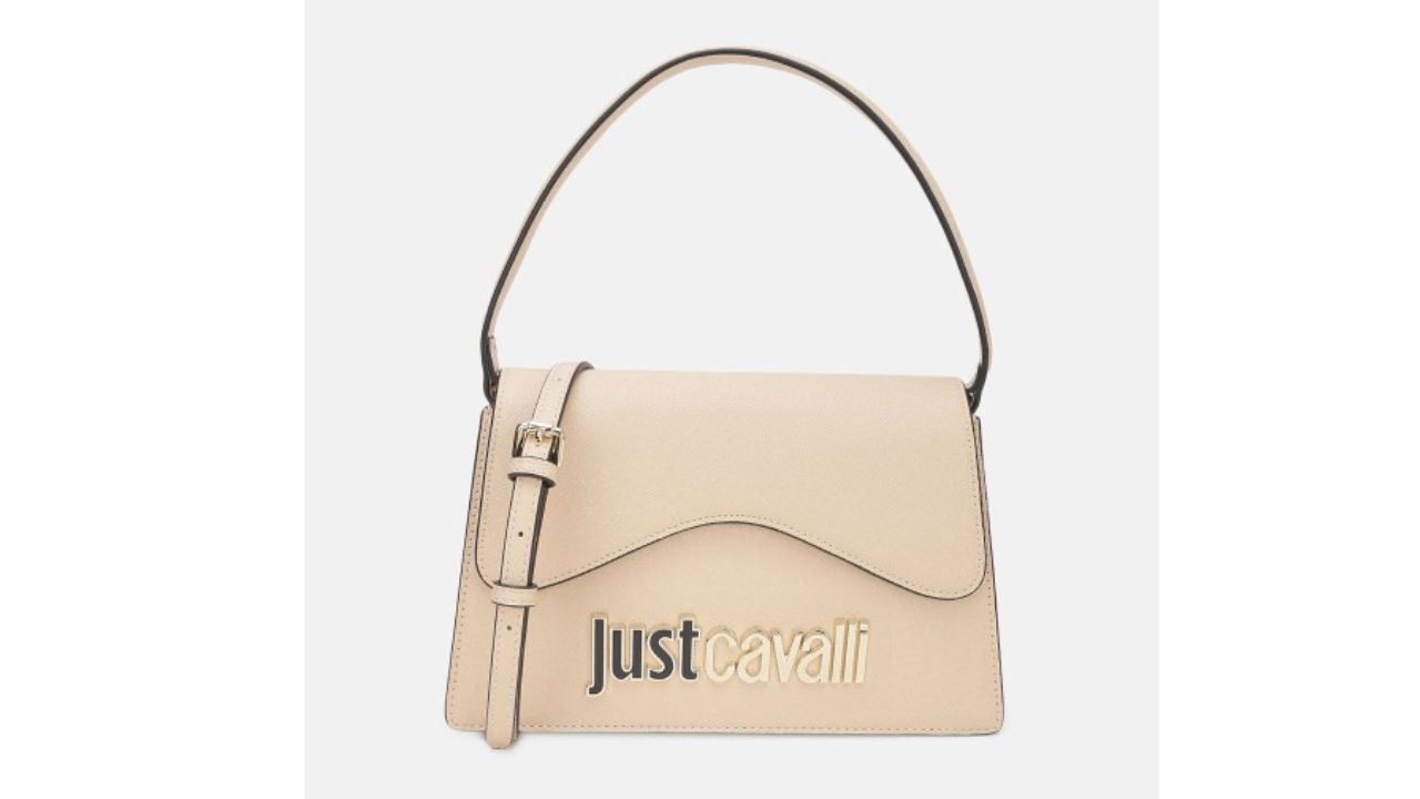 Just Cavalli Women Solid Structured Satchel Bag
