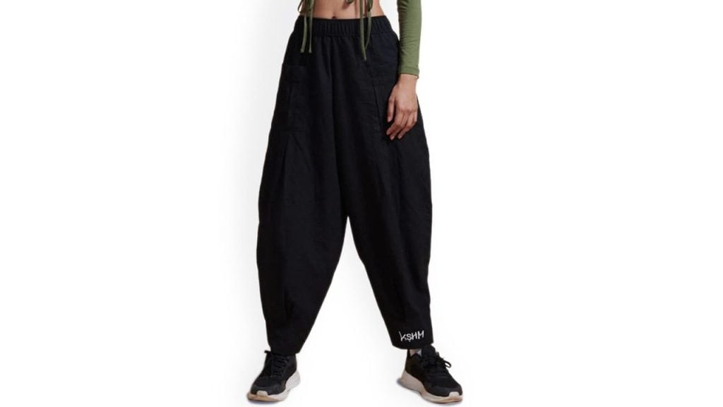 KSHM Unisex Solid Mid-Rise Loose Fit Pure Cotton Harem Pants