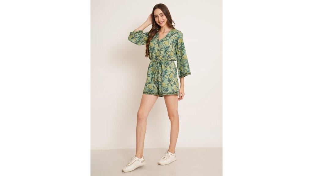 Kalini Women V-Neck Printed Jumpsuit