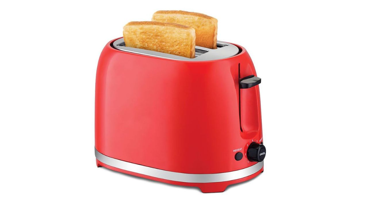 KentRed 2-Slices Pop Up Toaster - 850 W