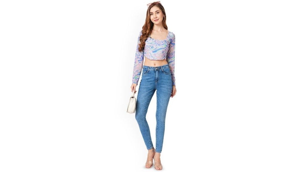 Kraus Jeans Women Skinny Fit High-Rise Light Fade Jeans
