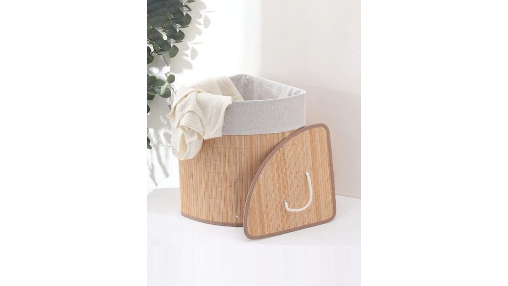 Kuber Industries 35 L Foldable Bamboo Basket