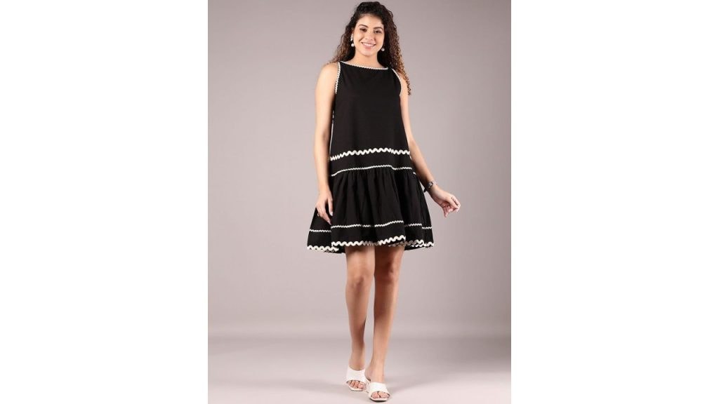 LIMEROAD Choker Neck Ethnic Dress