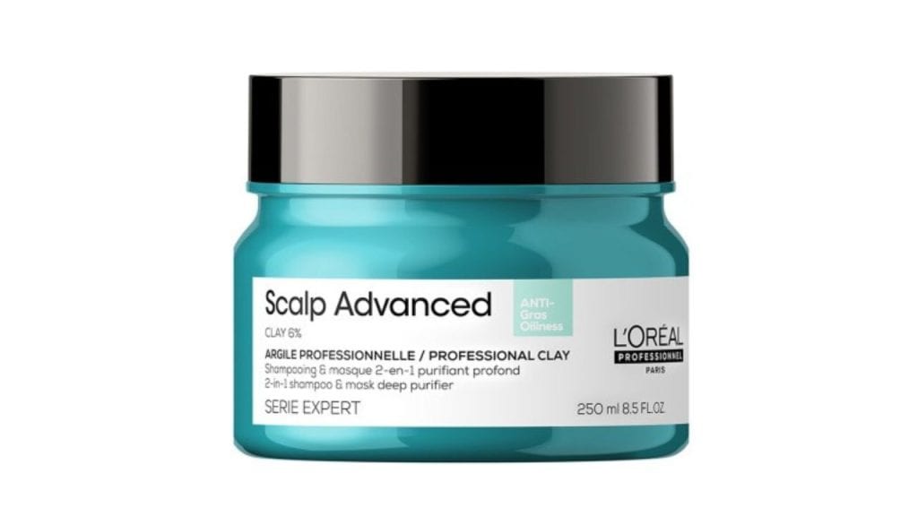LOreal Professionnel Scalp Advanced Anti-Oiliness 2-In-1 Deep Purifier Clay - 250 ml