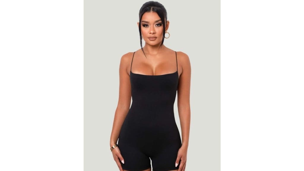 LULU & SKY Shoulder Straps Playsuit