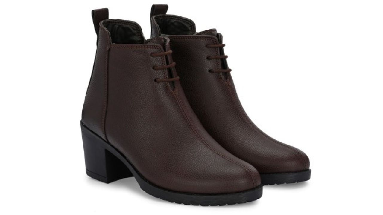 Layasa Women Round Toe Block Heeled Boots