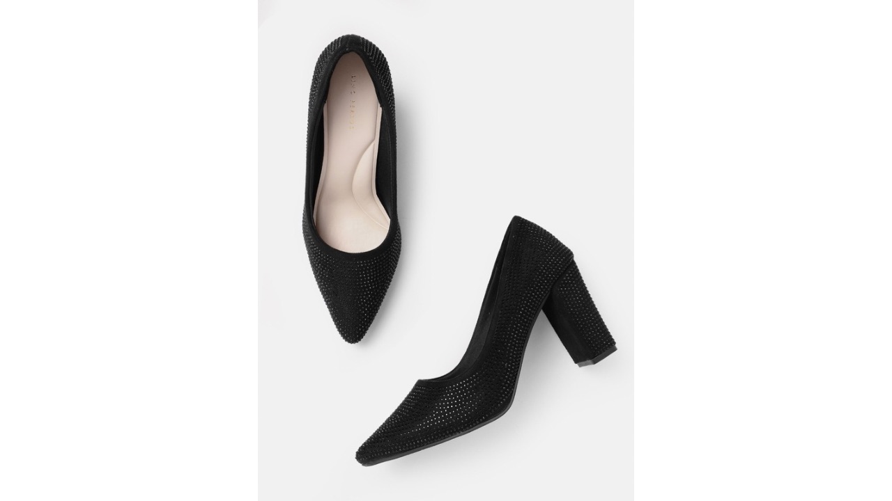 Lino PerrosEmbellished Party Block Heeled Pumps