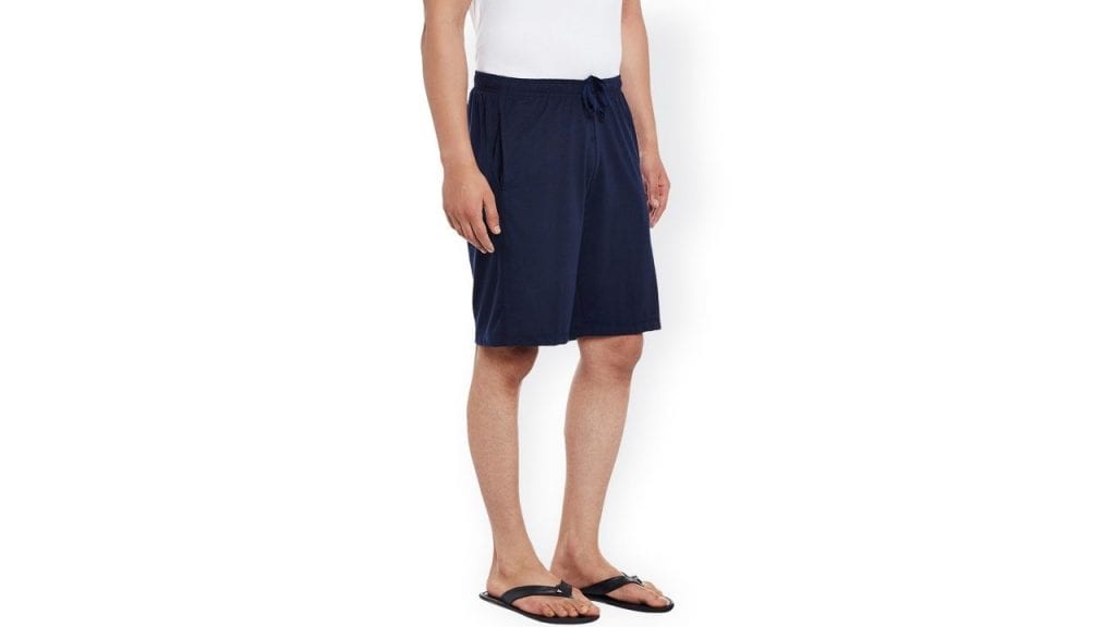 MACK JONNEY Navy Blue Solid Lounge Shorts