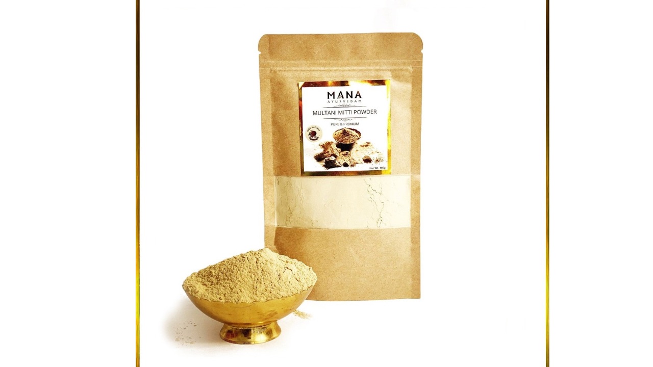 MANA AYURVEDAM Multani Mitti Powder For Skin Brightening 100gm