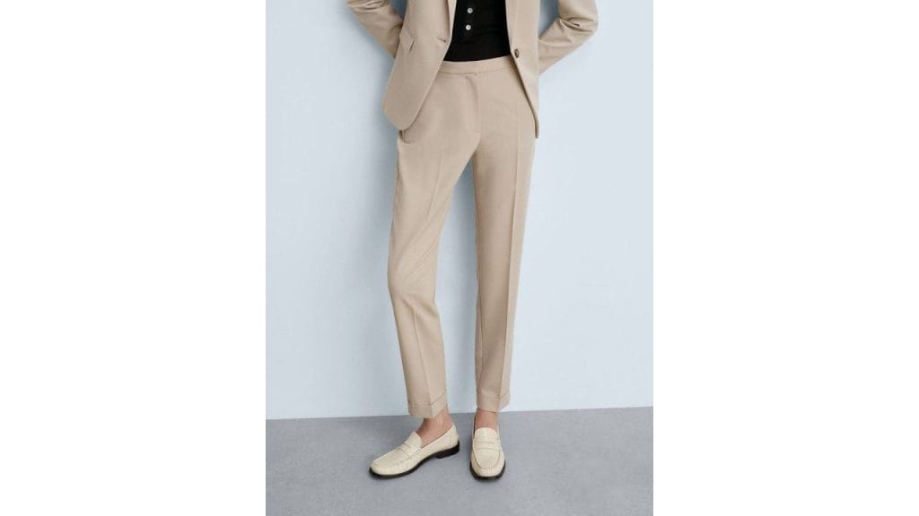 MANGO Women Straight Fit Formal Trousers