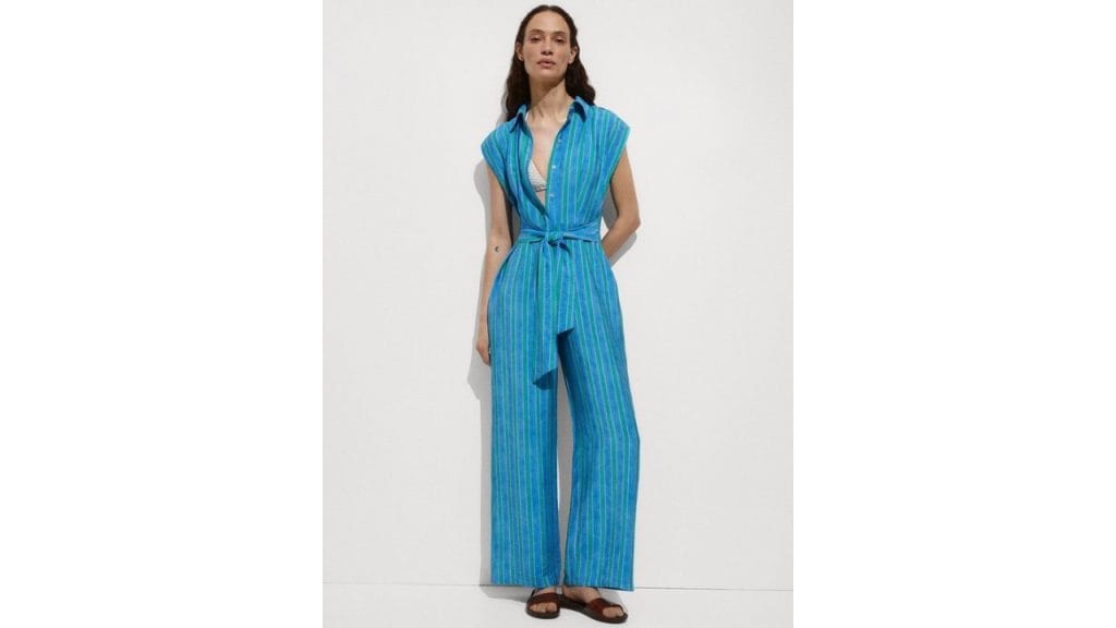 MANGOStriped Basic Jumpsuit
