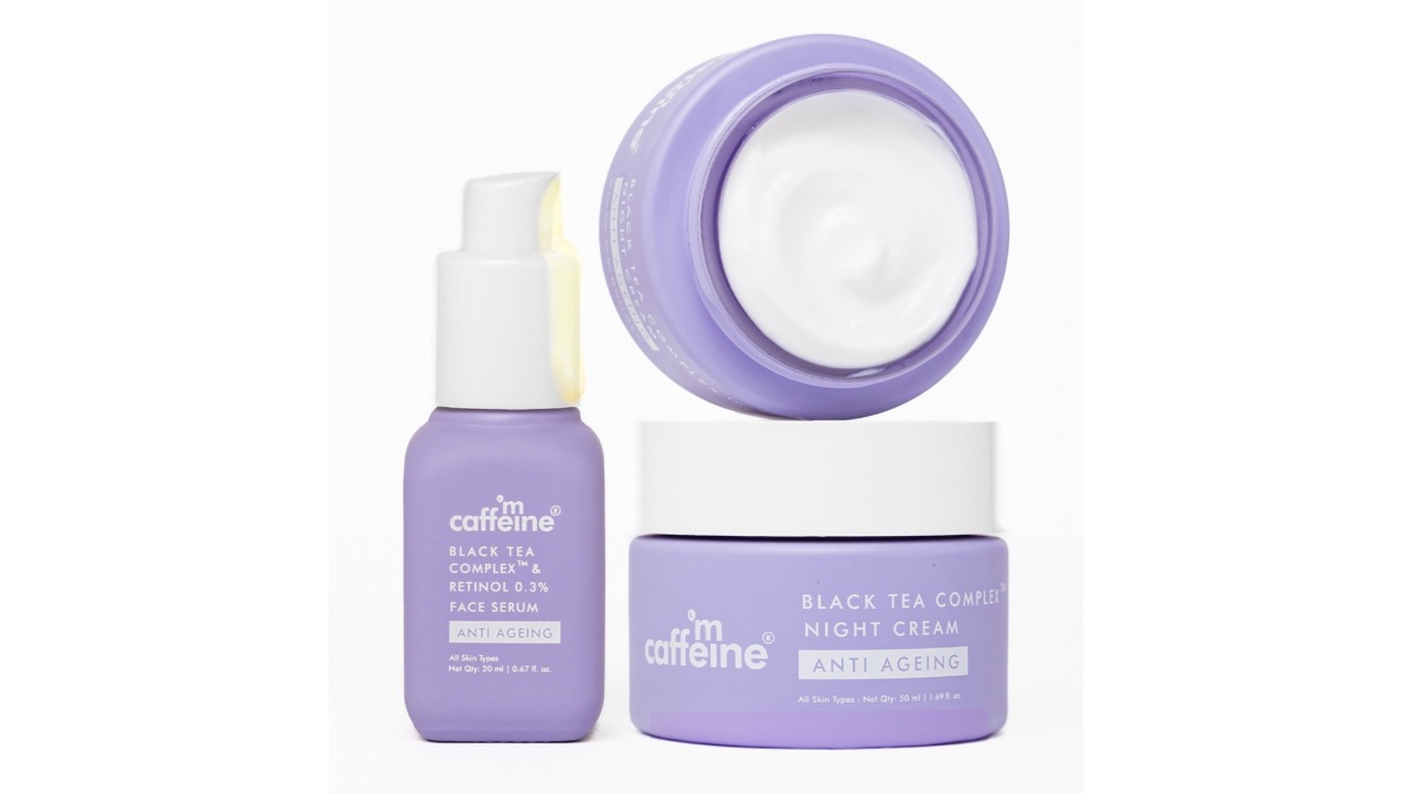MCaffeine Set of Anti-Ageing Routine with Retinol & Black Tea Complex 80% Collagen Boost