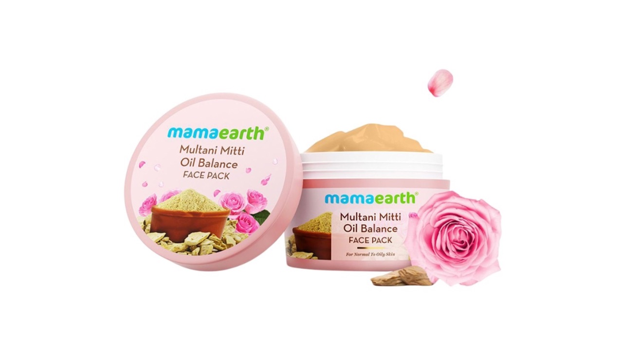 MamaearthMultani Mitti Oil Balance Face Pack With Multani Mitti & Bulgarian Rose - 200 g