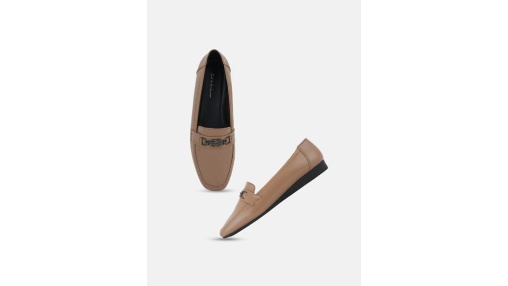 Mast & Harbour Bow Embellished Square Toe Ballerians