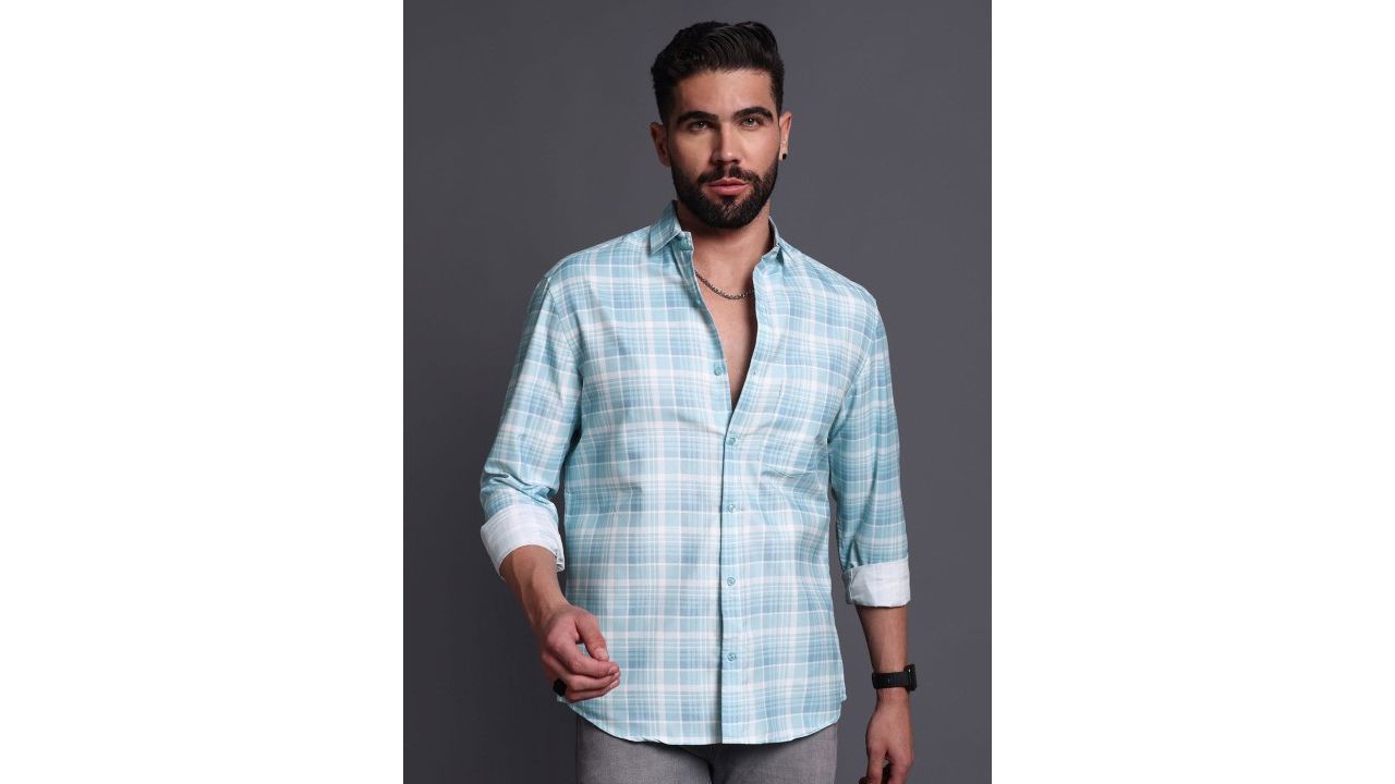 Mast & Harbour Men Standard Checked Party Shirt