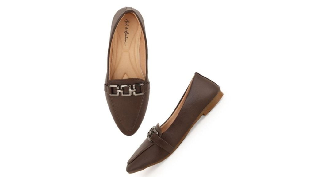 Mast & Harbour Women Pointed Toe Ballerinas with Western - Embellished