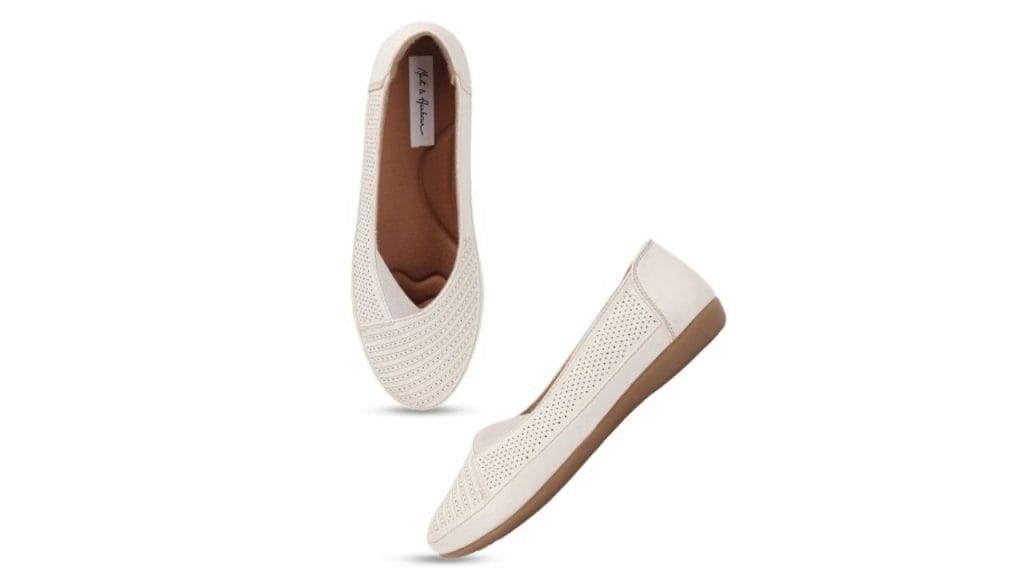 Mast & Harbour Women Textured Slip-On Ballerinas