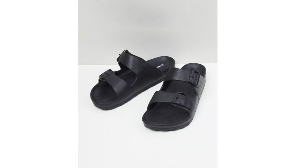 Max Men Black PU Comfort Sandals