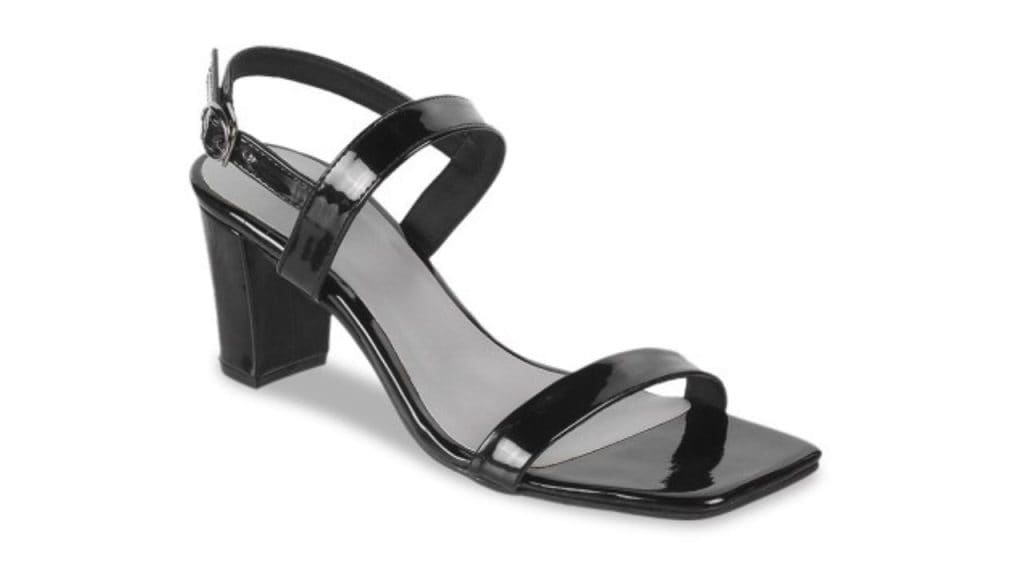 Metro Open-Toe Block Heels with Backstrap