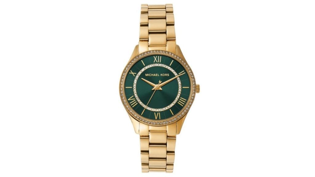 Michael Kors Women Embellished Dial & Stainless Steel Watch MK4737