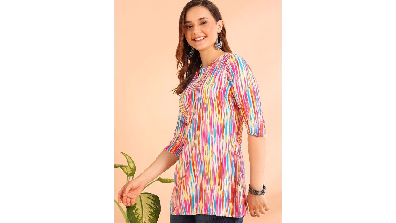 Moda Rapido Geometric Printed Kurti