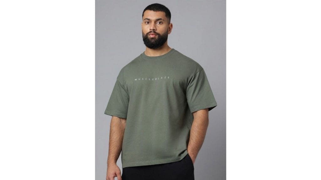 MuscleBlazeUnisex Typography Printed Round Neck Cotton T-shirt