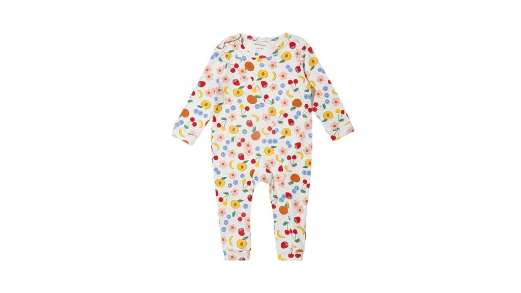 My Milestones Infant Girls Conversational Printed Pure Cotton Romper
