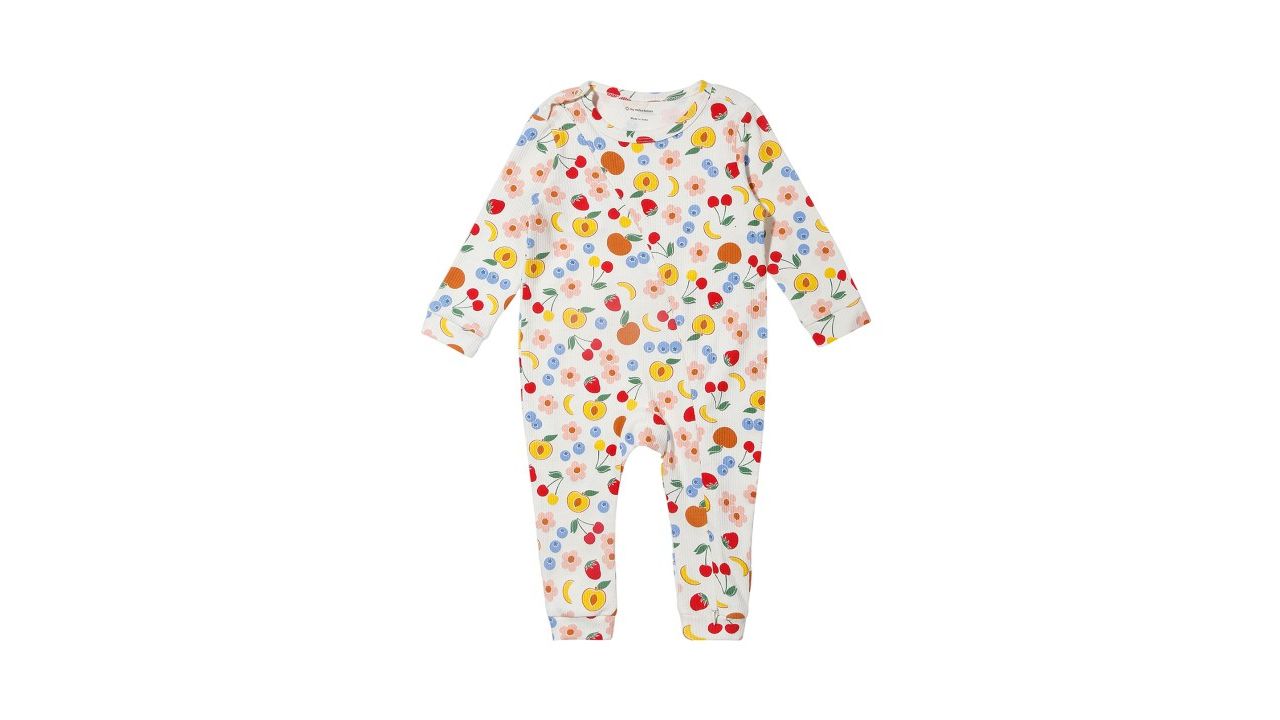 My Milestones Infant Girls Conversational Printed Pure Cotton Romper