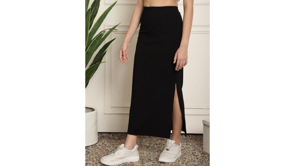 NEUDIS Midi Pencil Skirt With Side Slit