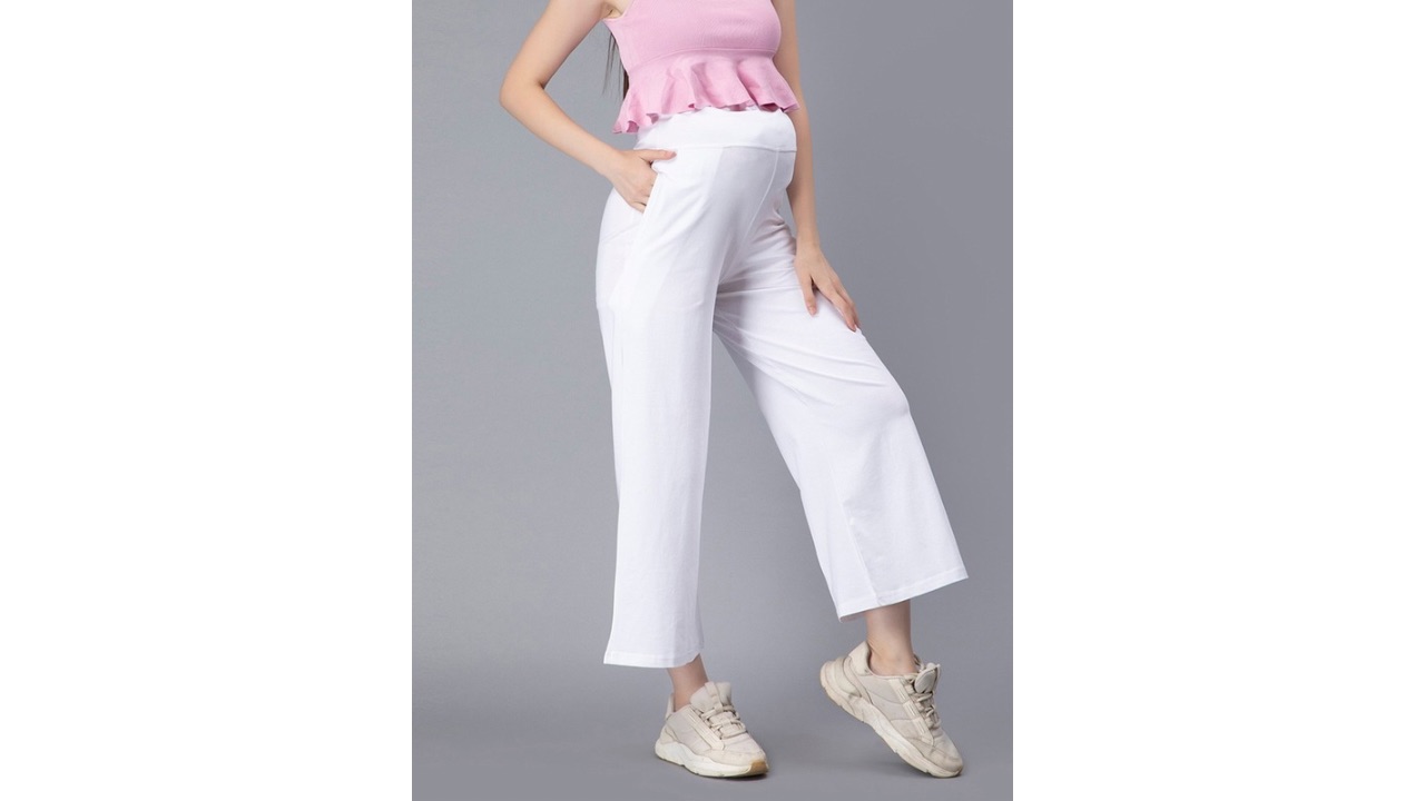 NIGHTSPREE Wide Leg Cotton Maternity Palazzos