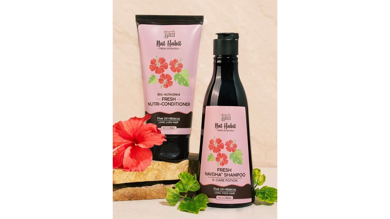 Nat Habit Five Oil Hibiscus Shampoo & Conditioner Hair Care Combo