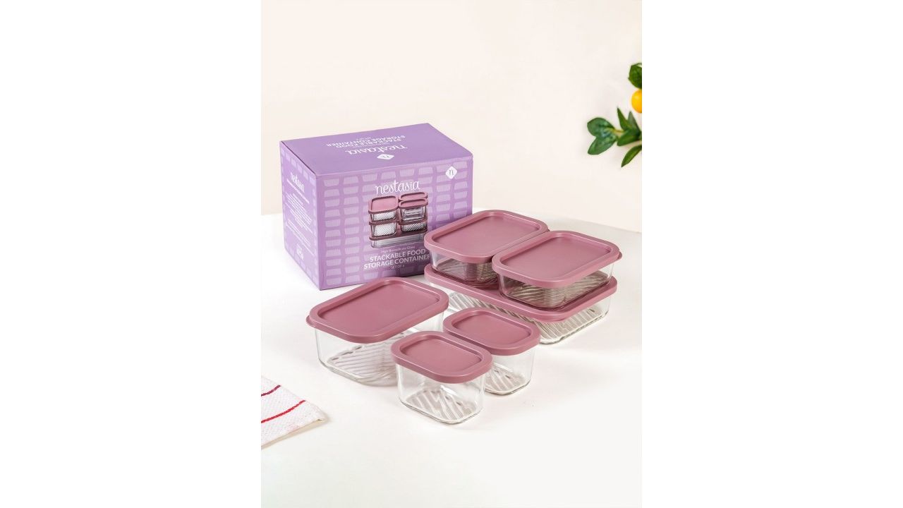 Nestasia 6 Pcs Stackable Food Storage Containers