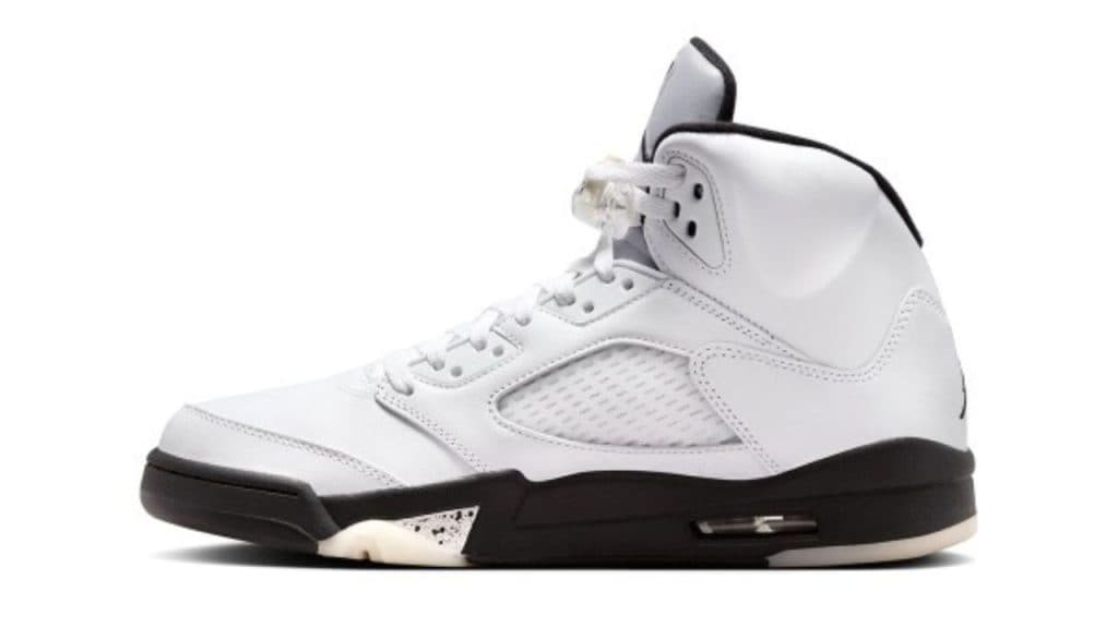 Nike Air Jordan 5 Retro 'White and Black' Men's Shoes