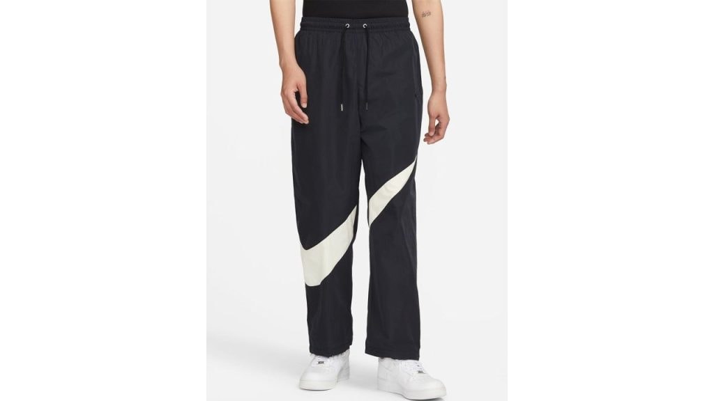 Nike Men Black Swoosh Trackpants