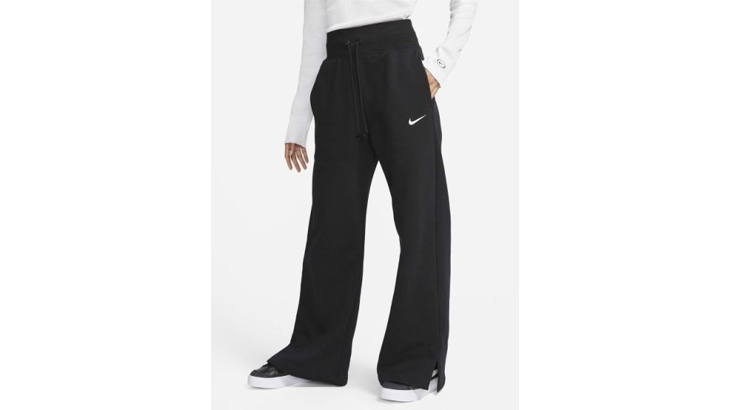 Nike Women Black Sportswear Phoenix Fleece Trackpants