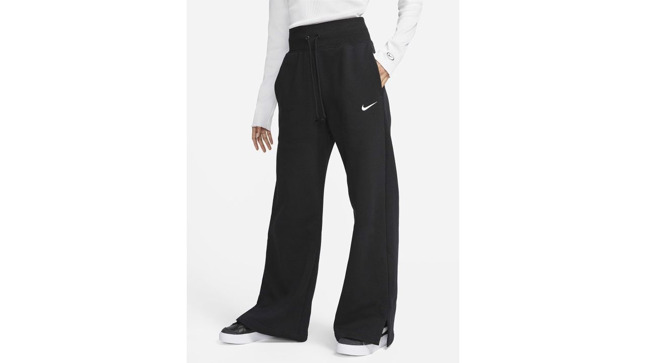Nike Women Black Sportswear Phoenix Fleece Trackpants