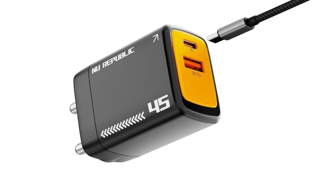 Nu Republic Cybotron 45W Dual Port GaN Superfast Wall Charger