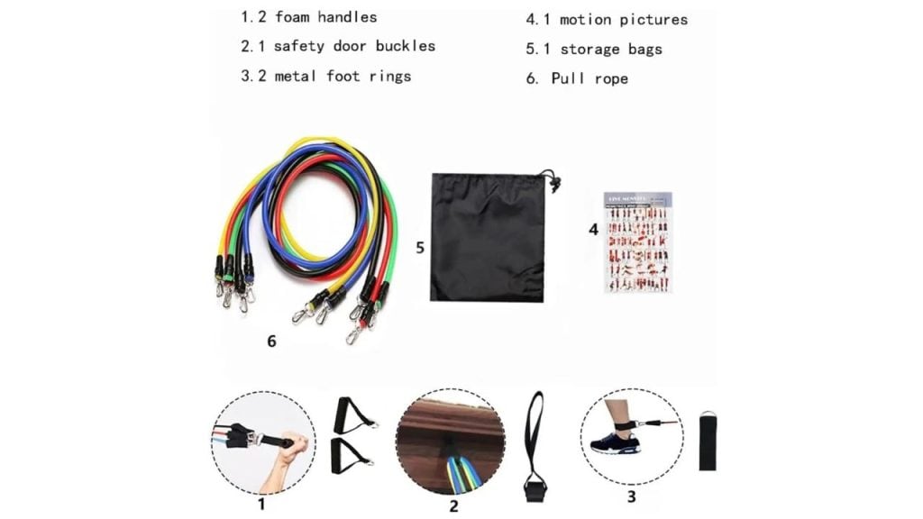 Oddish 11 in 1 Resistance Bands Set