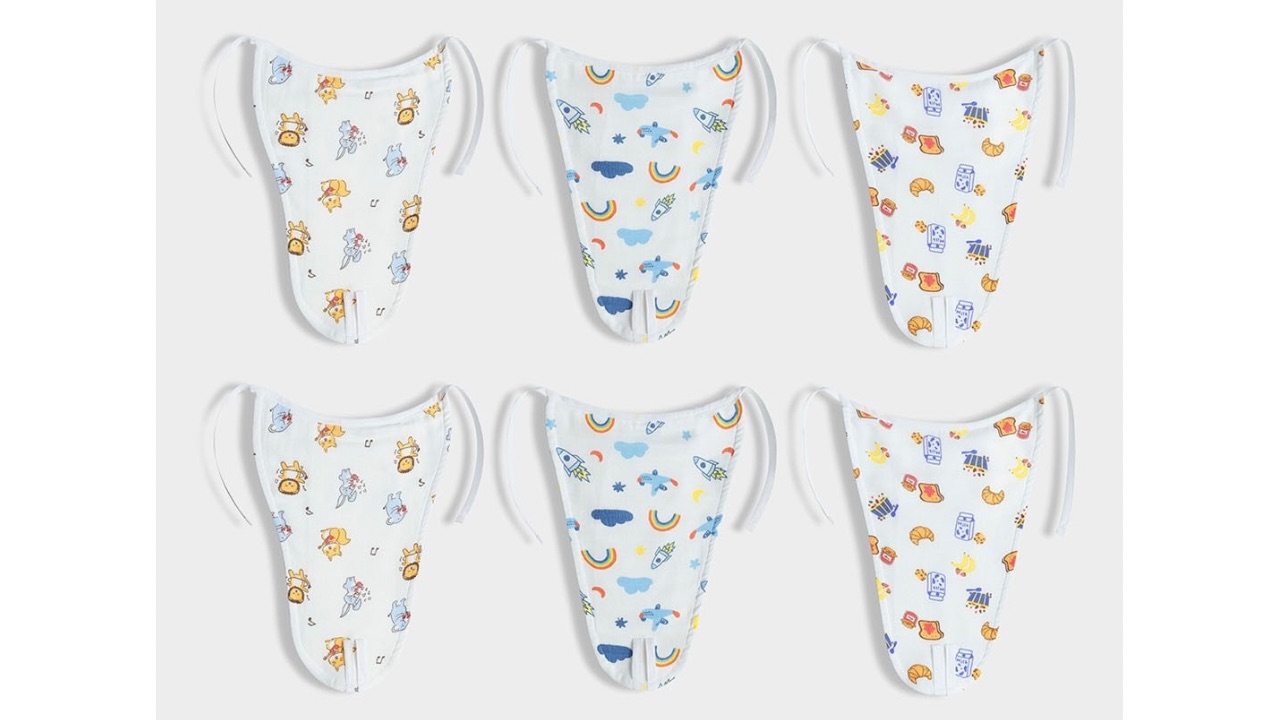 Orange SugarSet Of 6 Muslin Cotton Nappies