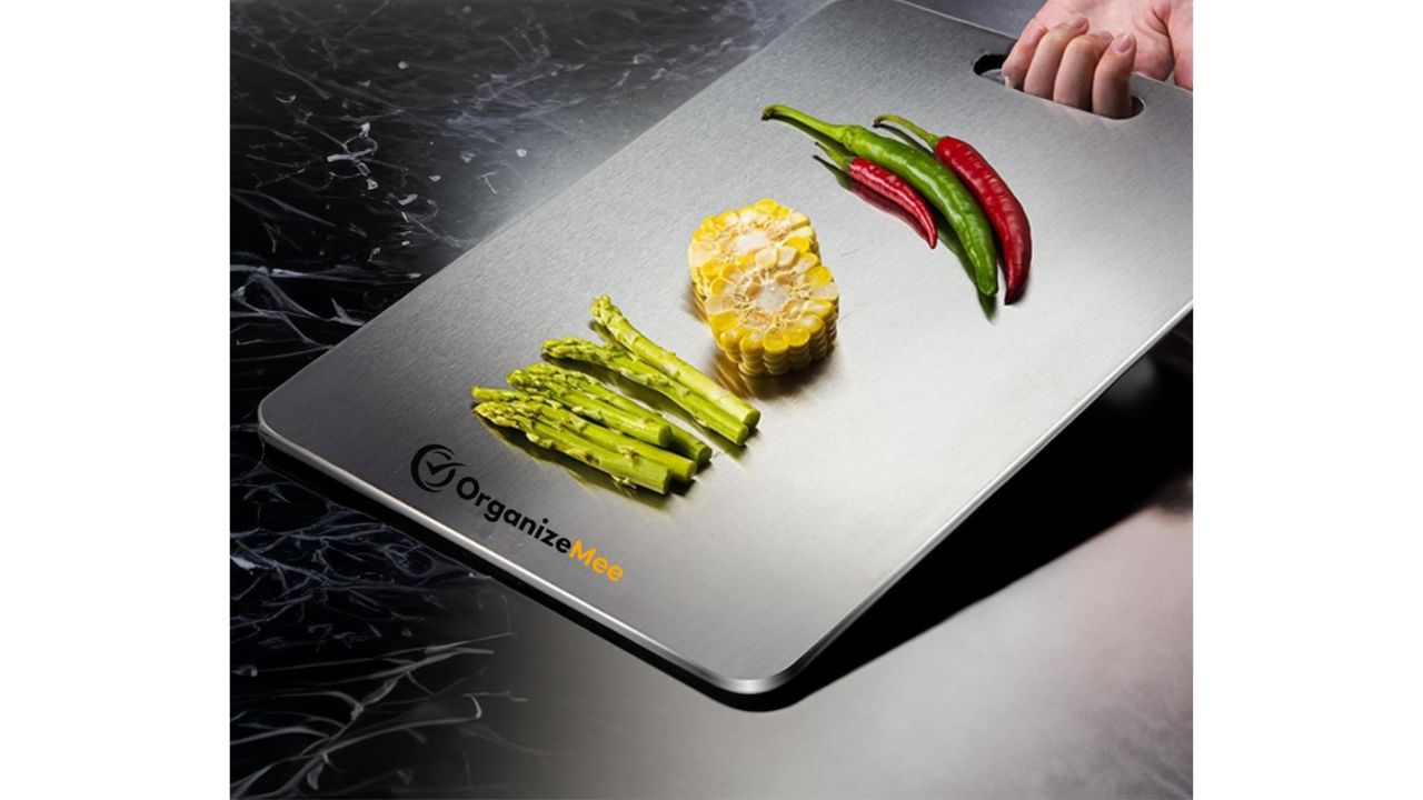 OrganizeMee Stainless Steel Cutting Board