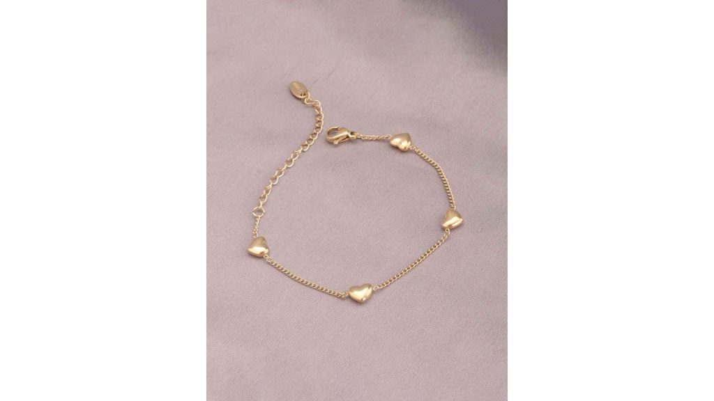 PALMONAS Lunar Heart 18K Gold-Plated Stainless Steel Wraparound Bracelet